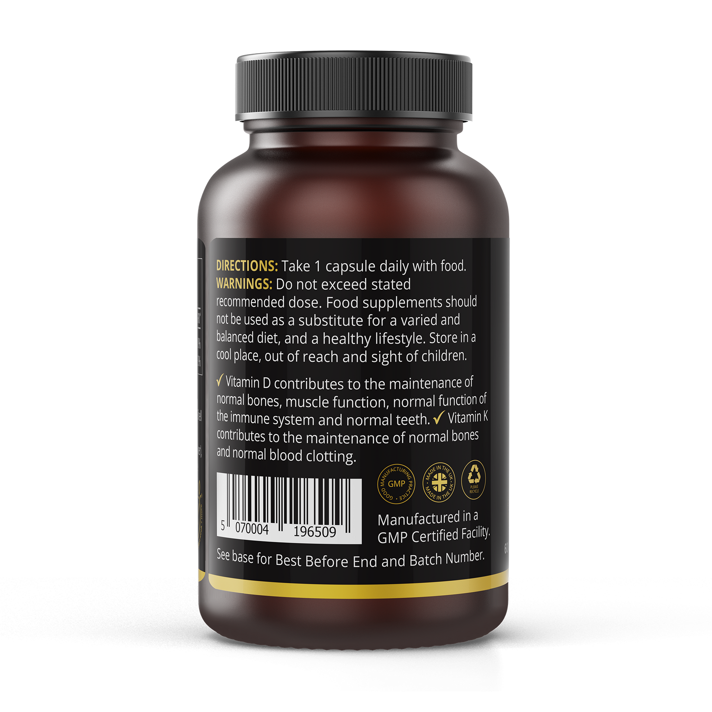 Vitamin D3 & K2   Capsules (2 months supply)