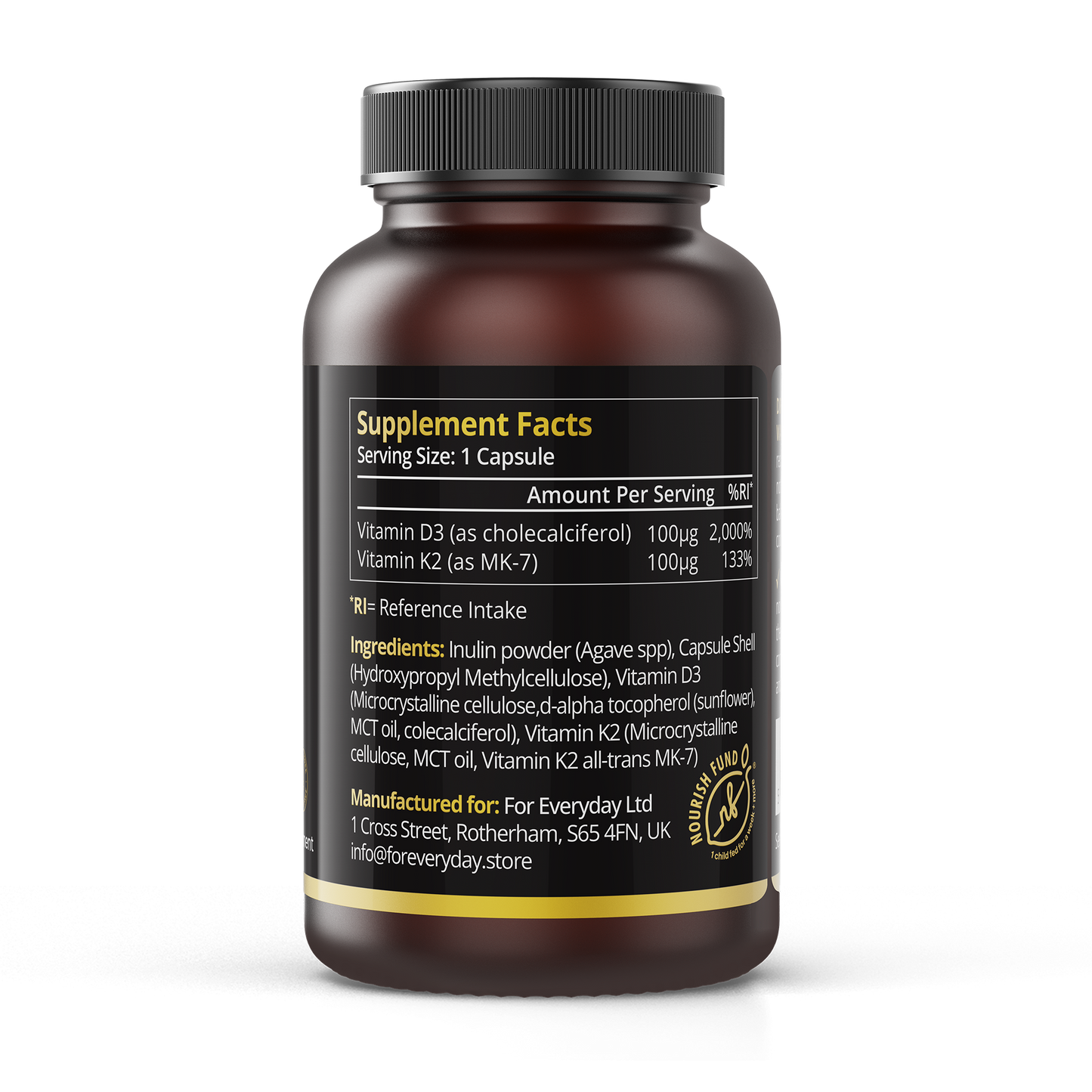 Vitamin D3 & K2   Capsules (2 months supply)